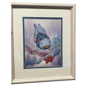 Vintage Rainbow Fish By Marcus Pfister Art Prints (Set of 2)